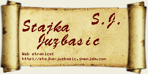 Stajka Juzbašić vizit kartica